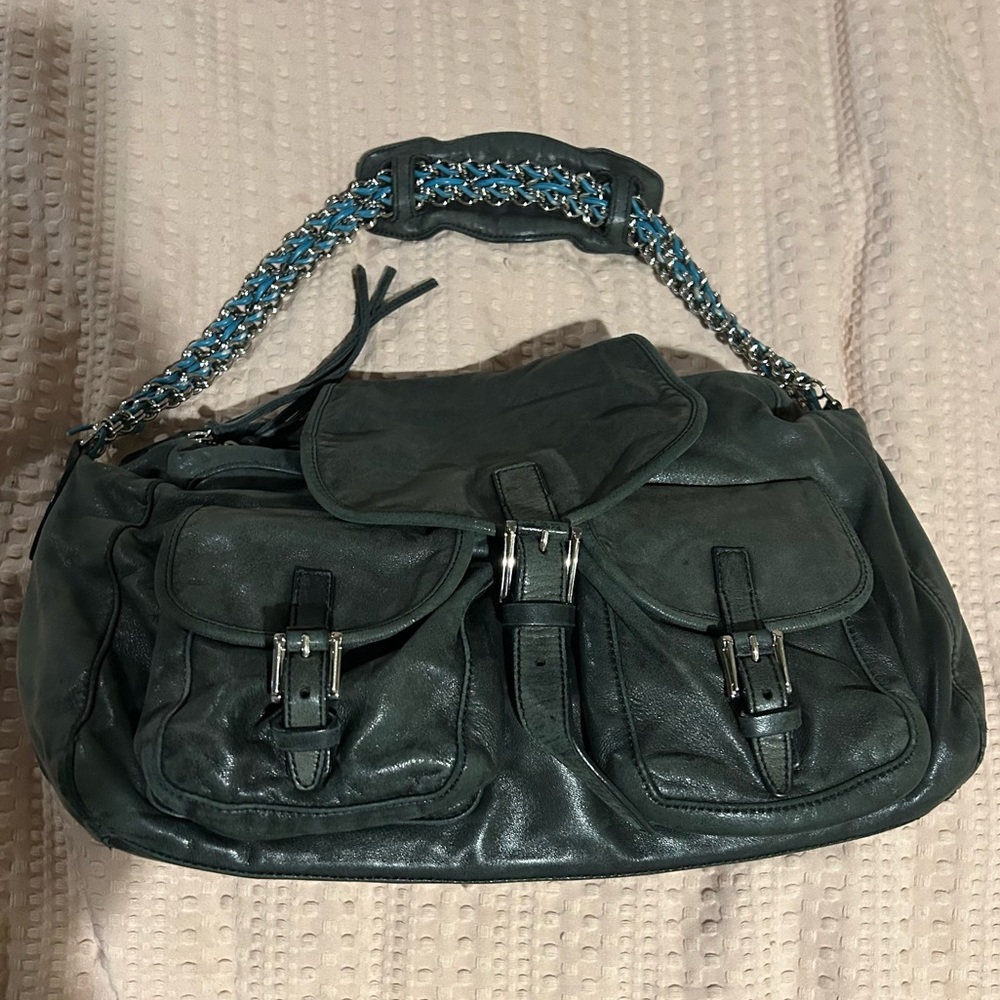 Balenciaga Distressed Leather Cargo Pocket Shoulder Bag - Picture 3 of 8